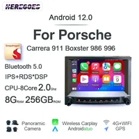 Auto Android 12 Qualcomm 8G+256G Car Radio GPS Player Carplay Navi Bluetooth Wifi For Porsche Boxster 986 Carrera 996 2002-2006