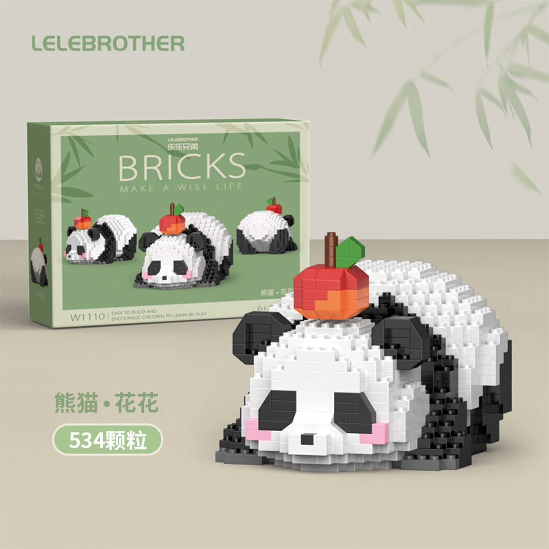 Kawaii Panda Life Micro Blocos de Construção para Crianças, Modelo Animal Bonito, Nano Mini Bricks, Figura Brinquedos, Aniversário, Presentes de