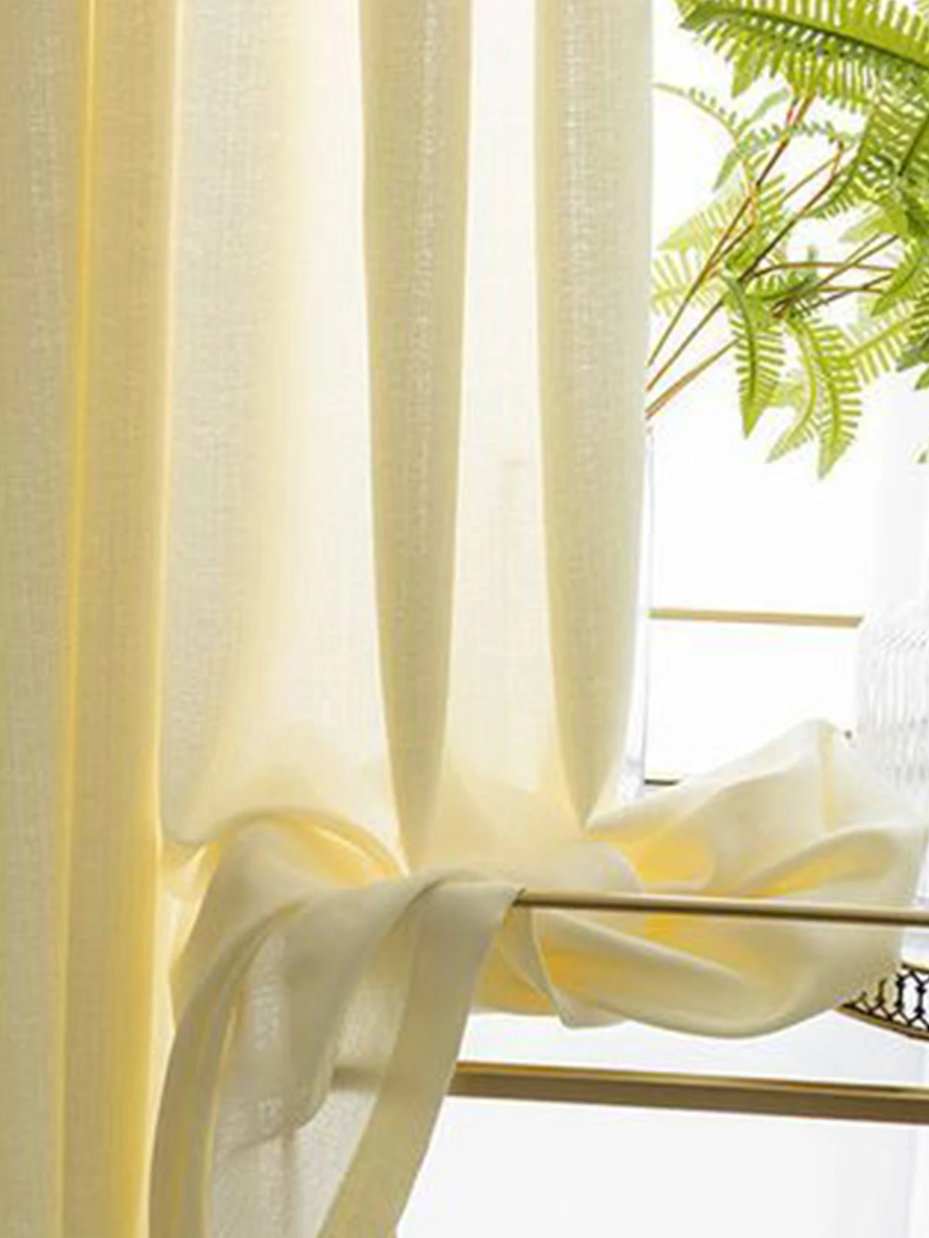 Screen Curtains Dreamy Curtains Yellow Screen Curtains High-End Feeling Bedroom Bay Windows Sun Protection And Heat Insulation