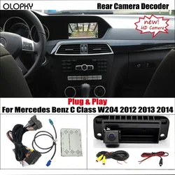 For Mercedes Benz C Class W204 S204 C204 2012 - 2014 Reverse Camera Kit / HD Rearview Parking Camera Update OEM Screen