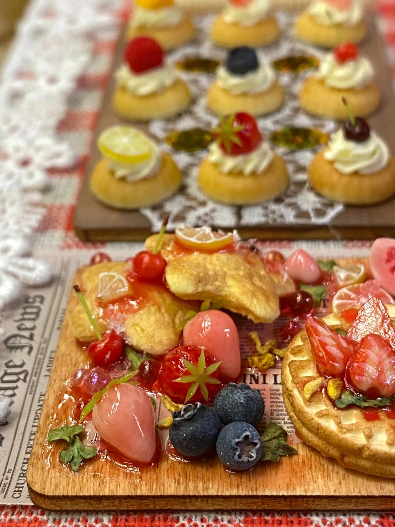 Dollhouse Miniature Flowers Cakes Modle Blythe Clay Drinks Accessories Tiny Dessert Display Tea Party Decor Photography Props