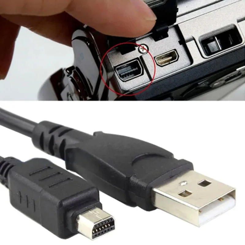 1.5M 12Pin To USB Data Cable for Olympus C-5500 Sport Zoom, C-7000 Zoom, D-425, D-435, D-545 Zoom, D-595 Zoom, D-630 Zoom, Evolt