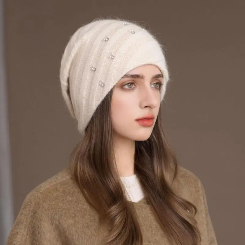 

Winter Hats For Women Fashion Warm Beanie Hats Solid Adult Cover Head Cap Knitted Beanies 2025 New