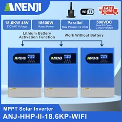 18.6KW Convertitore solare 220V 3 fasi parallelo MPPT 120A Onda sinusoidale pura PV 60-500VDC 120A Regolatore di carica solare