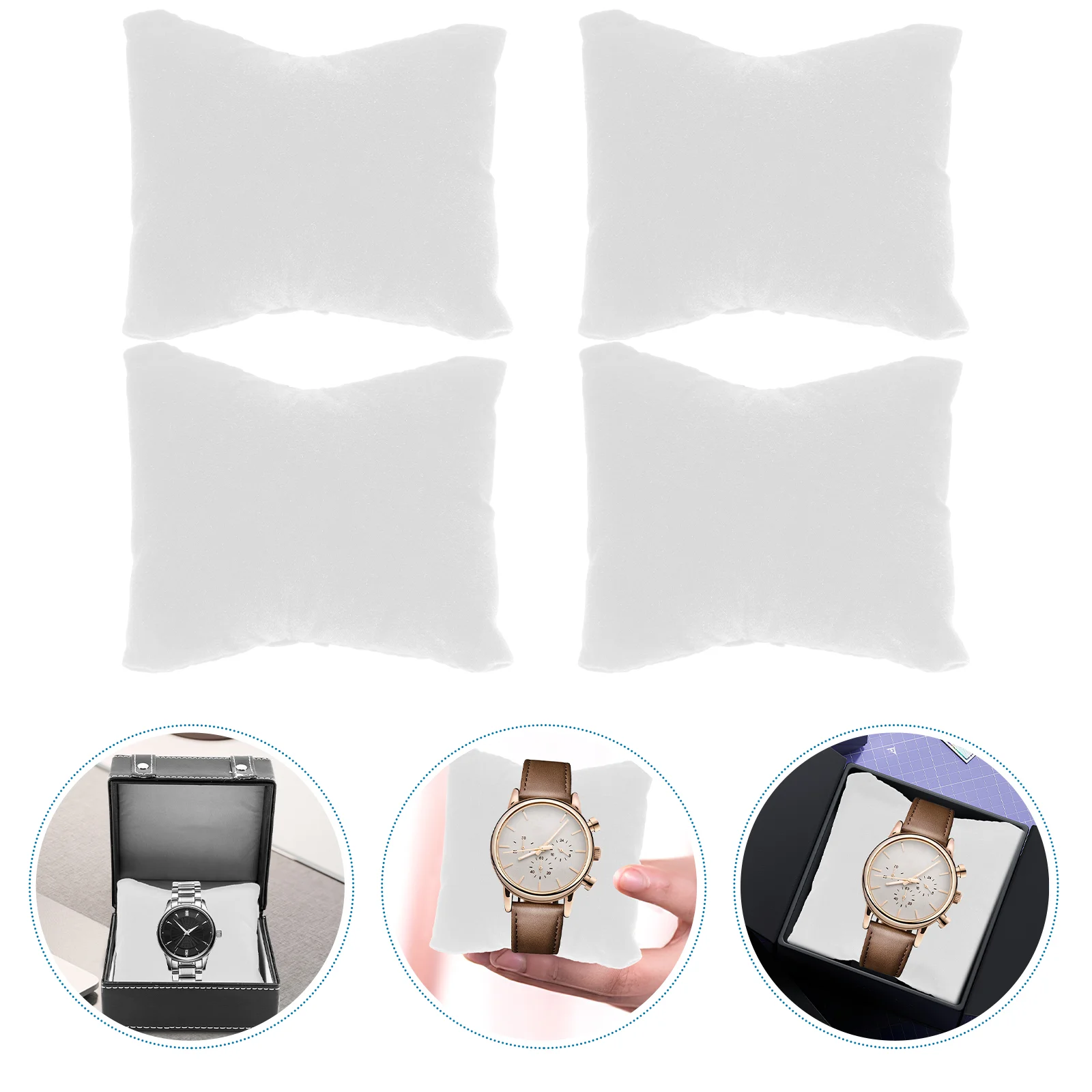 

20 Pcs Watch Display Small Pillow Cushions for Watches Jewelry Flannel Bracelet Man Compact Design Lasting Soft Comfort