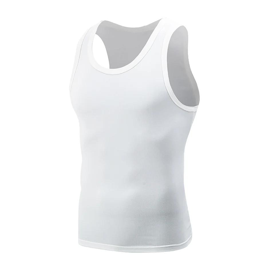 1/3 Stück Herren Four Seasons Schwarz und Weiß klassische Farbe Basic Weste Übergröße Jugend Sport und Freizeit Laufen Joker Bottoming – Detail 5