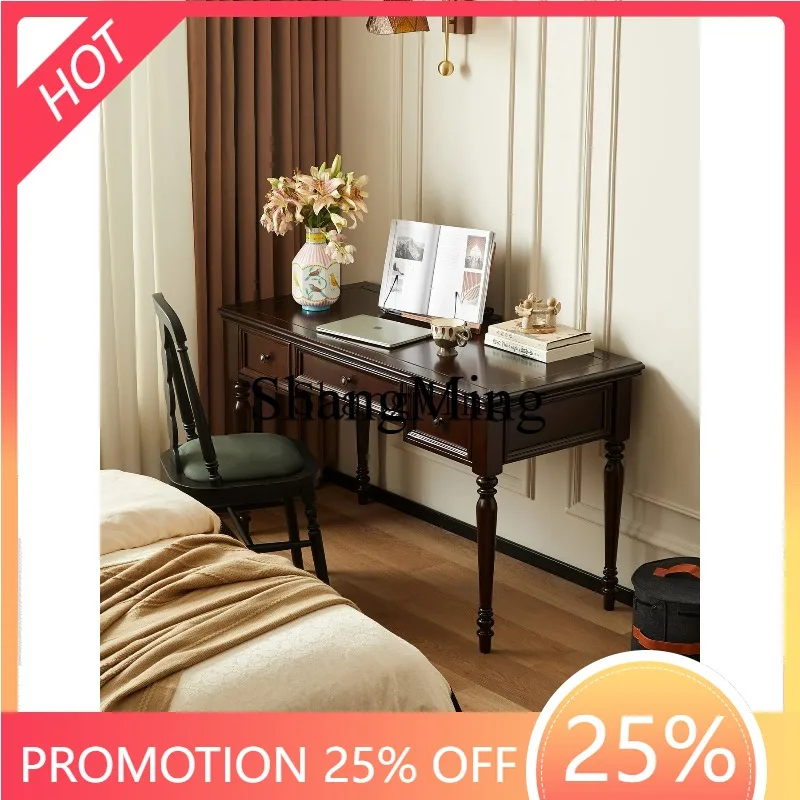 

CL Solid Wood Desk Home Study Bedroom Office Writing Desk Student Computer