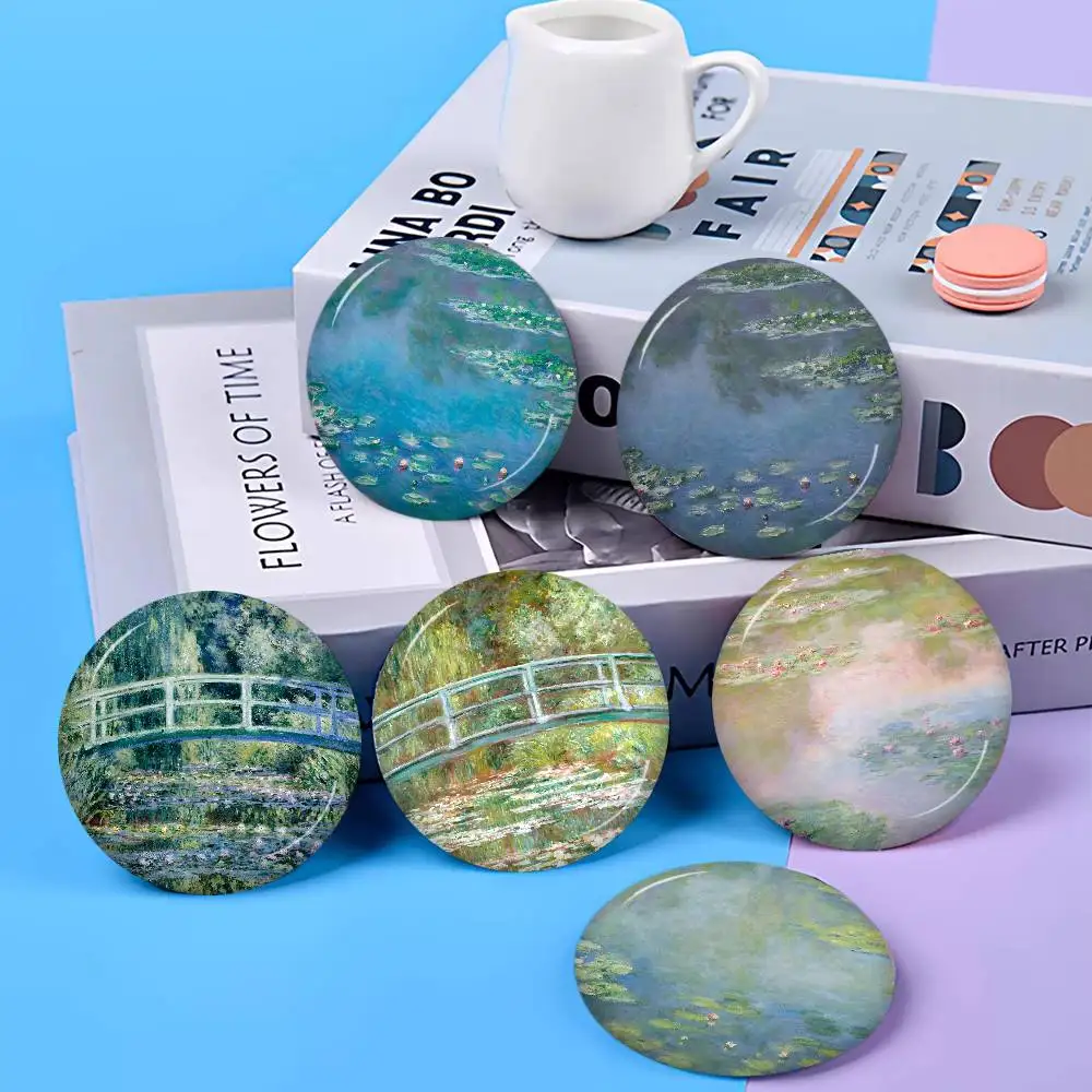 Famous Claude Monet New  Brooches Soft Button Pin Funny Silly Gnarpy on A Skateboard Meme Badge Gamer Collection Gifts