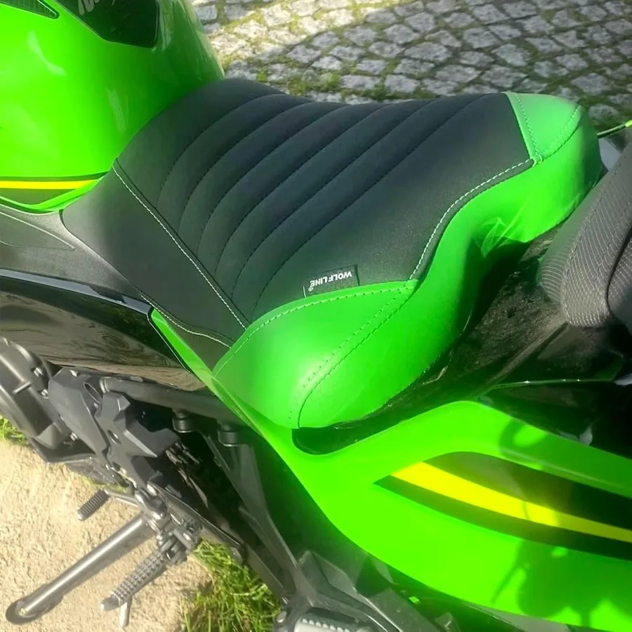 

Touring Soft Leather Front Driver Rear Passenger Seat Cushion Seat Pad Rear Pillion Seat fit for Kawasaki ninja 400 NINJA400 Z4