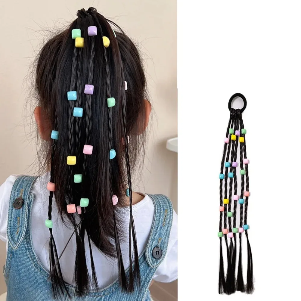 1PC Girls Pentagram Flower Wigs Ponytail Headbands Rubber Bands Hair Bands Headwear Kids Hair Accessories Lovely Hair Ornament image 5