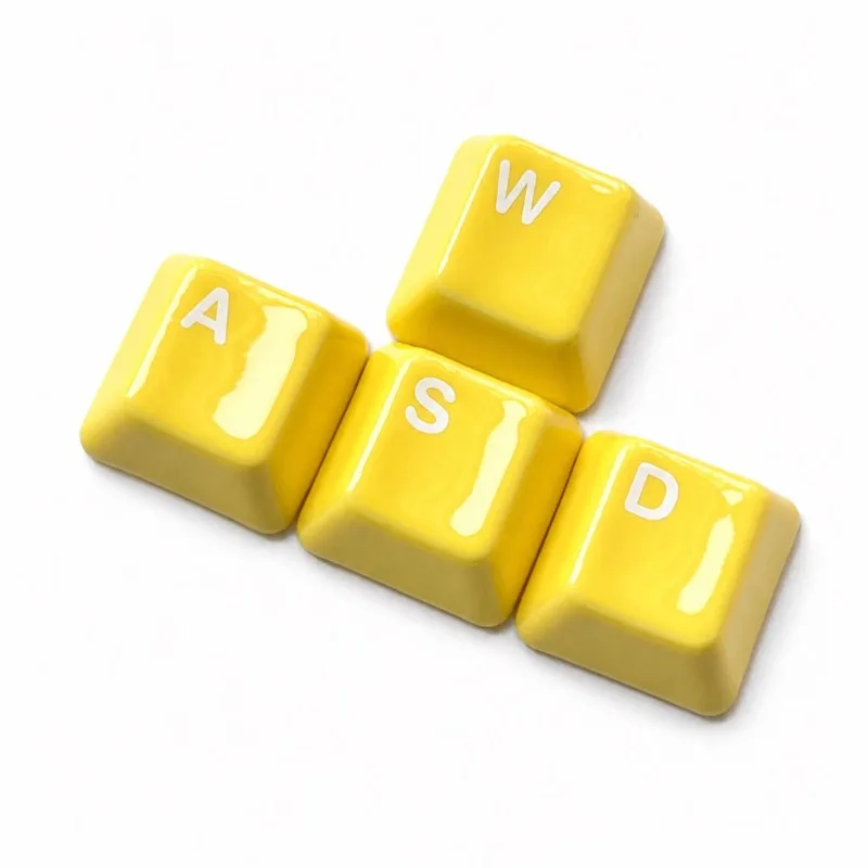 WASD Ceramic Keycaps Colored Glazed Oil Resistant Mechanical Keyboard Craftsman Keycaps Gift