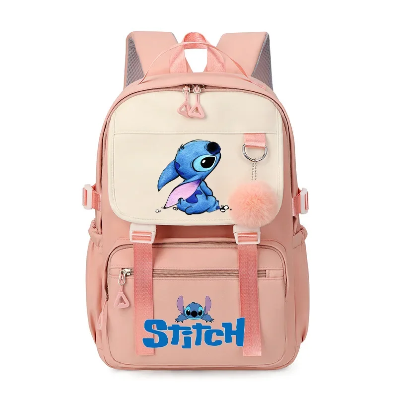 Bolsa escola ponto estrela disney para bebê, mochila de estudante, anti-salpicos, grande capacidade, leve, anime, computador