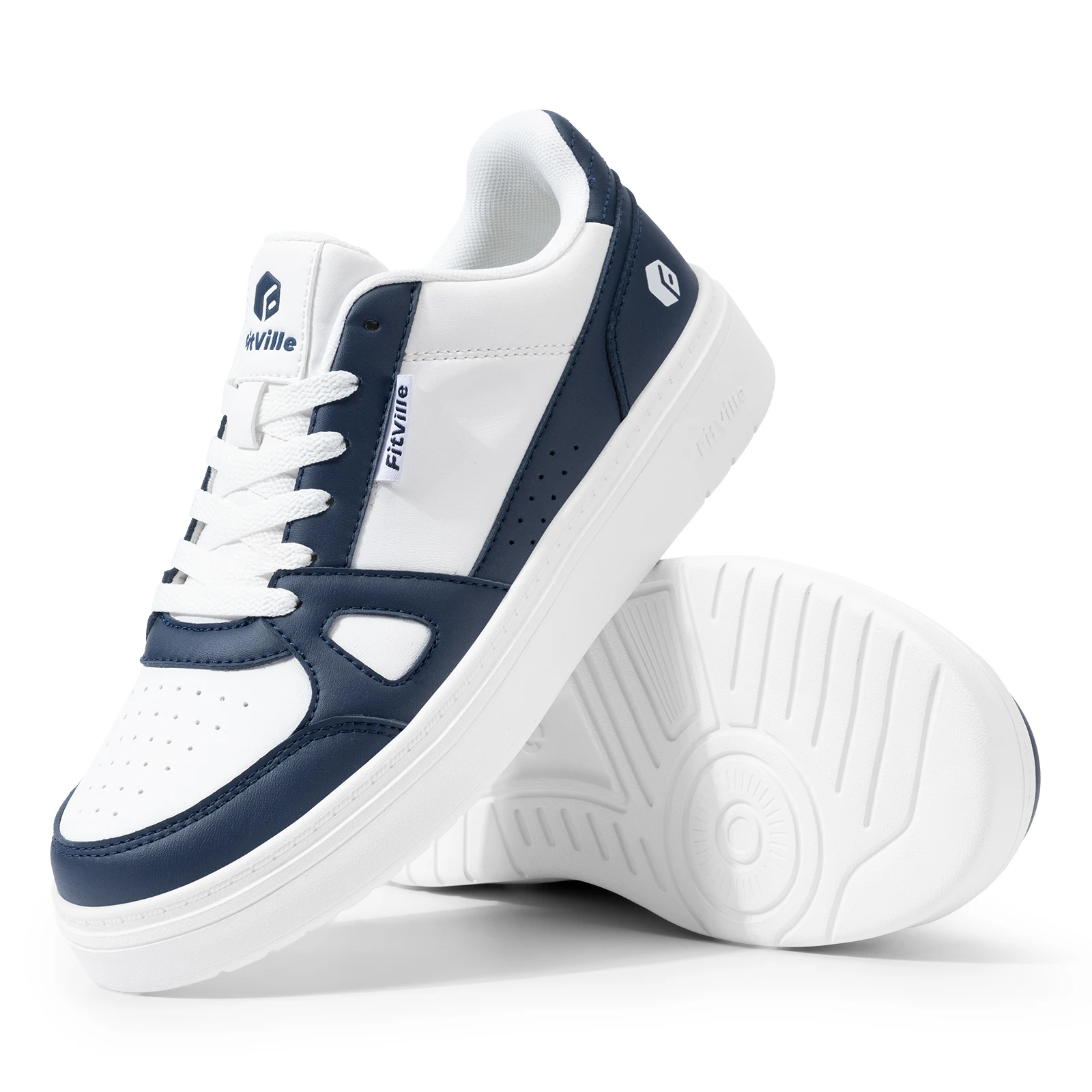 

Fittington Wide Trainers Men's Comfortable Sports Shoes for Foot Pain Outdoor Lace-Up Walking Shoes Lightweight Sneakers