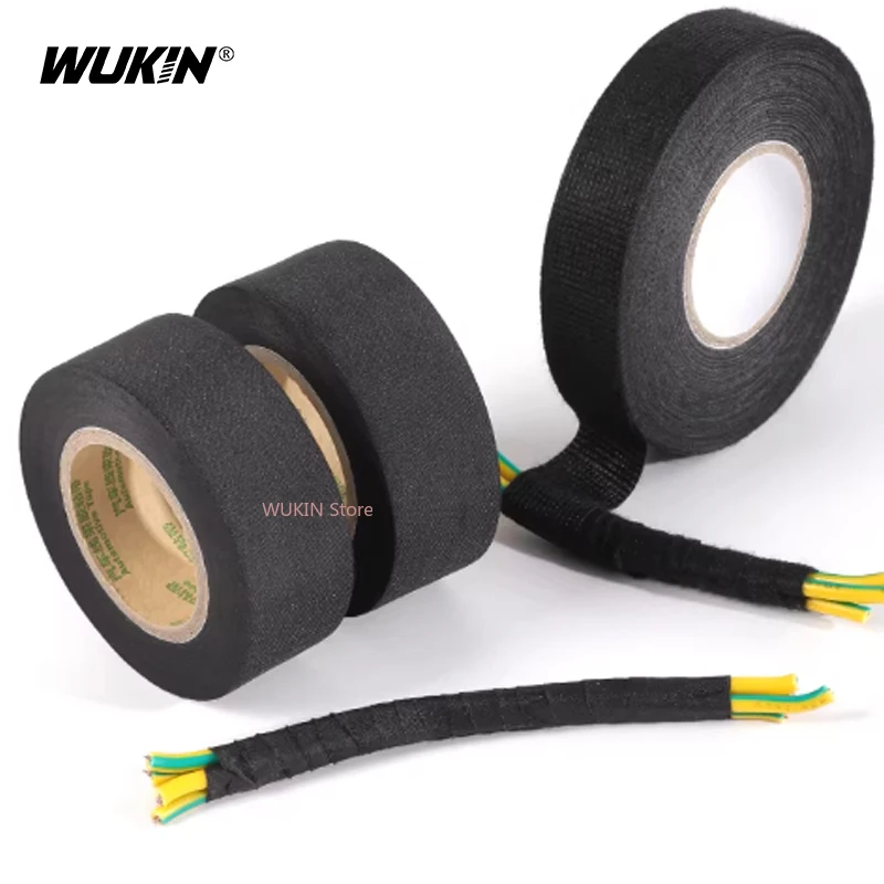 Electrical Tape Harness Cable Organizer Adhesive Tapes Auto Wiring Fabric Cloth Wrap tape 9mm~100mm