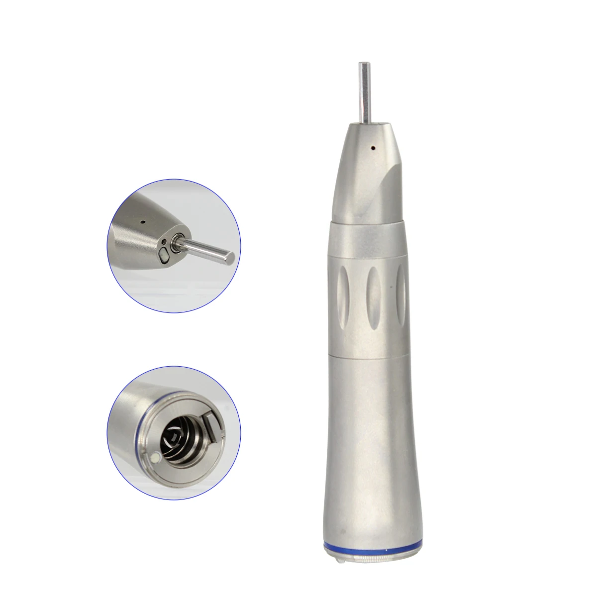 Dental 1:1 Low Speed Handpiece Optic Fiber Straight Surgical Handpiece X65L Inner Water Spray Blue Ring Dentistry E Type Motor