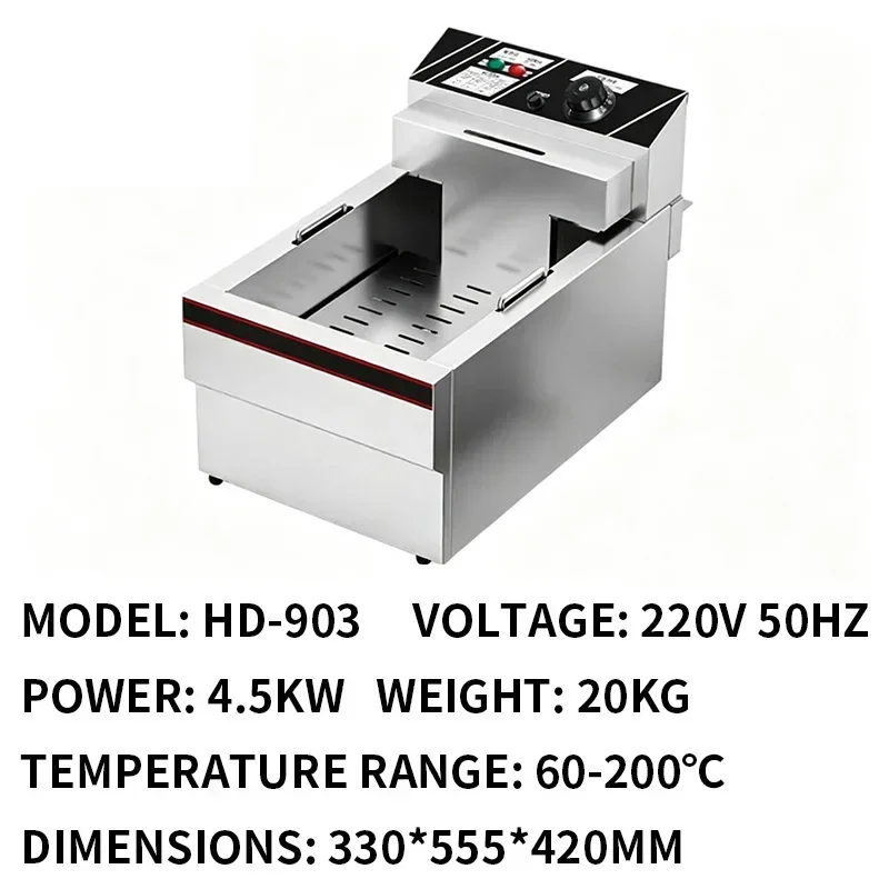 Automatic Lift-Type Fryer, Double-Tank Fryer, for Fried Chicken/French Fries, 4.5 Cooking Equipment, Food Prossing