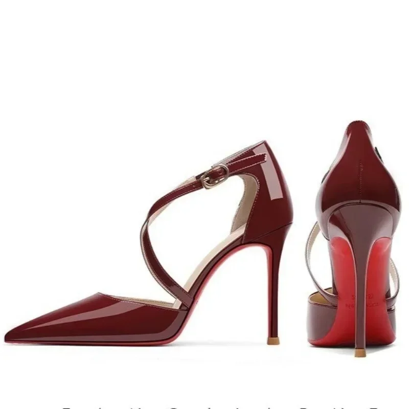 

Summer Temperament Pointed Head Shallow Mouth Metal Buckle Anti-slip Wear-resistant Single Shoes New High Heels