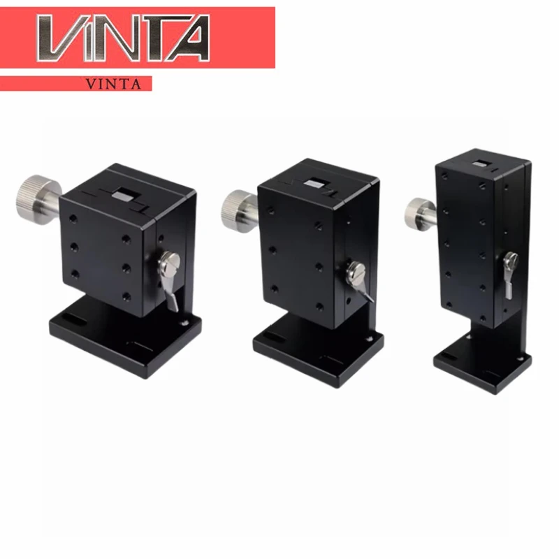 LWZ4060 Dovetail Groove Sliding Table Manual Platform Rack and Pinion Drive High Precision Knob Fine Tuning Slide  Z Axis 40*60M