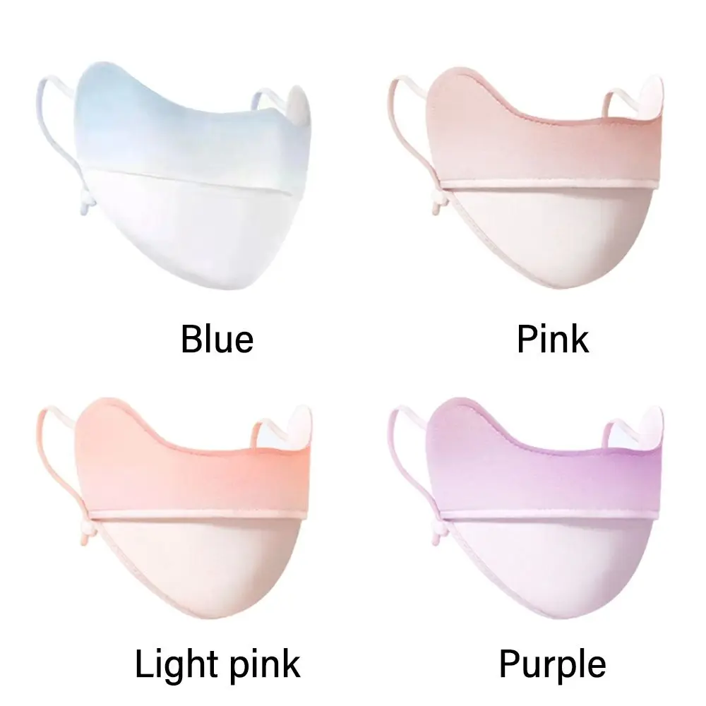 Gradient Color Ultraviolet-proof Face Mask Creative Multicolor Ice Silk Sports Mask UV Sun Protection Breathable Sunscreen Mask