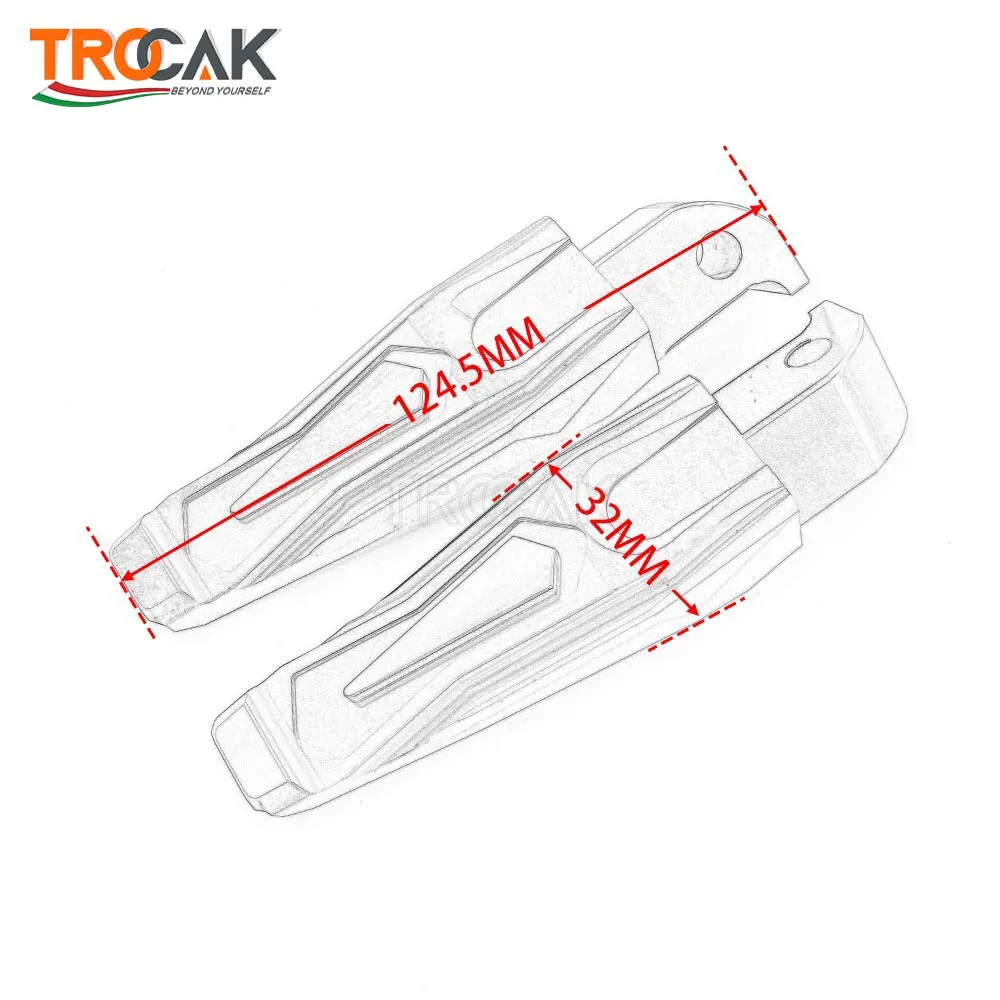 HOT For YAMAHA TMAX 530 TMAX 500 T-MAX 530 500 TMAX-530 SX DX Motorcycle CNC Aluminum Rear Passanger Foot Peg Footrests