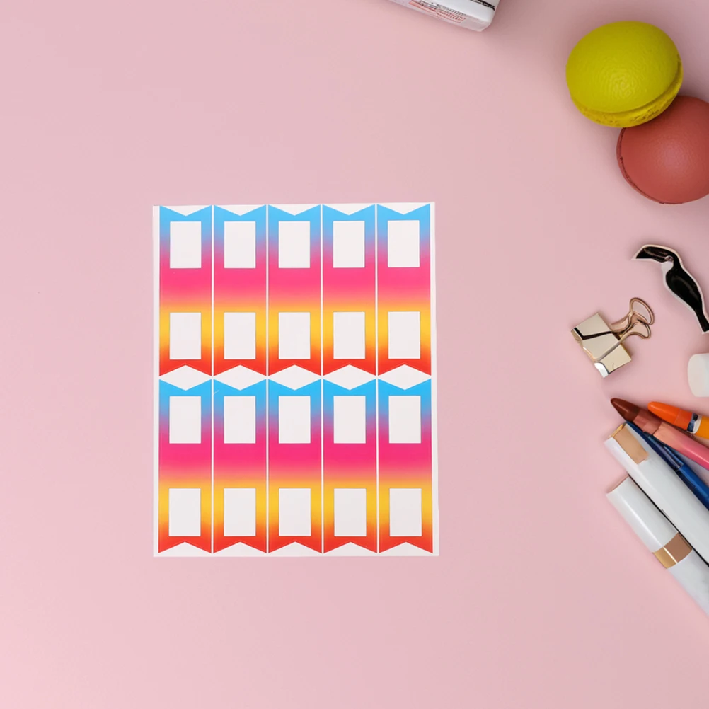 

24 Sheets Pencil Stick Labels Blank Name Tags Stickers Paper Strong Adhesion Write On Classroom Management