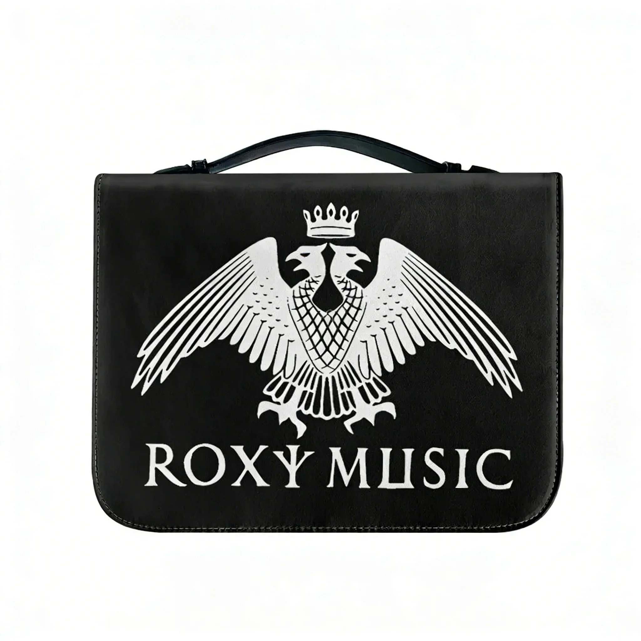 Bolsa para Biblia de la Banda de Rock Vintage Roxy Music, Regalos Cristianos, Funda Personalizada para Biblia, Bolsa de Cuero Impermeable con Bolsillos, Estuche