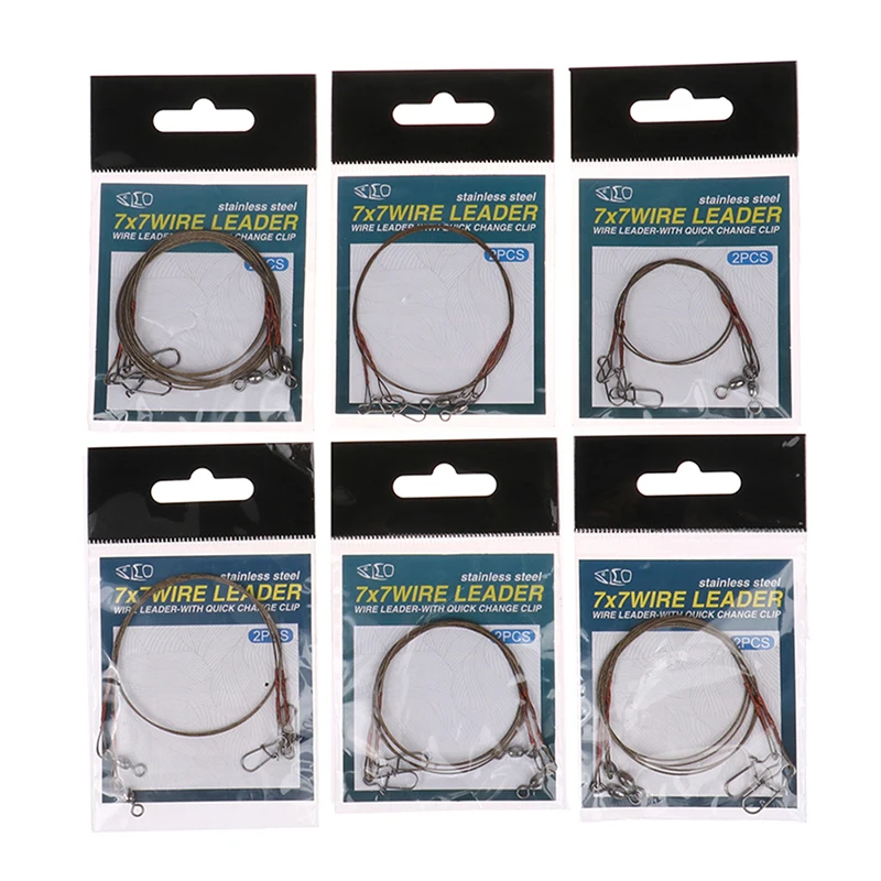 1 Pack Steel Fishing Line Wire Line Leader Fishing Leash  Anti-winding Titanium Wire Anti-bite Wire Fishing Accessories