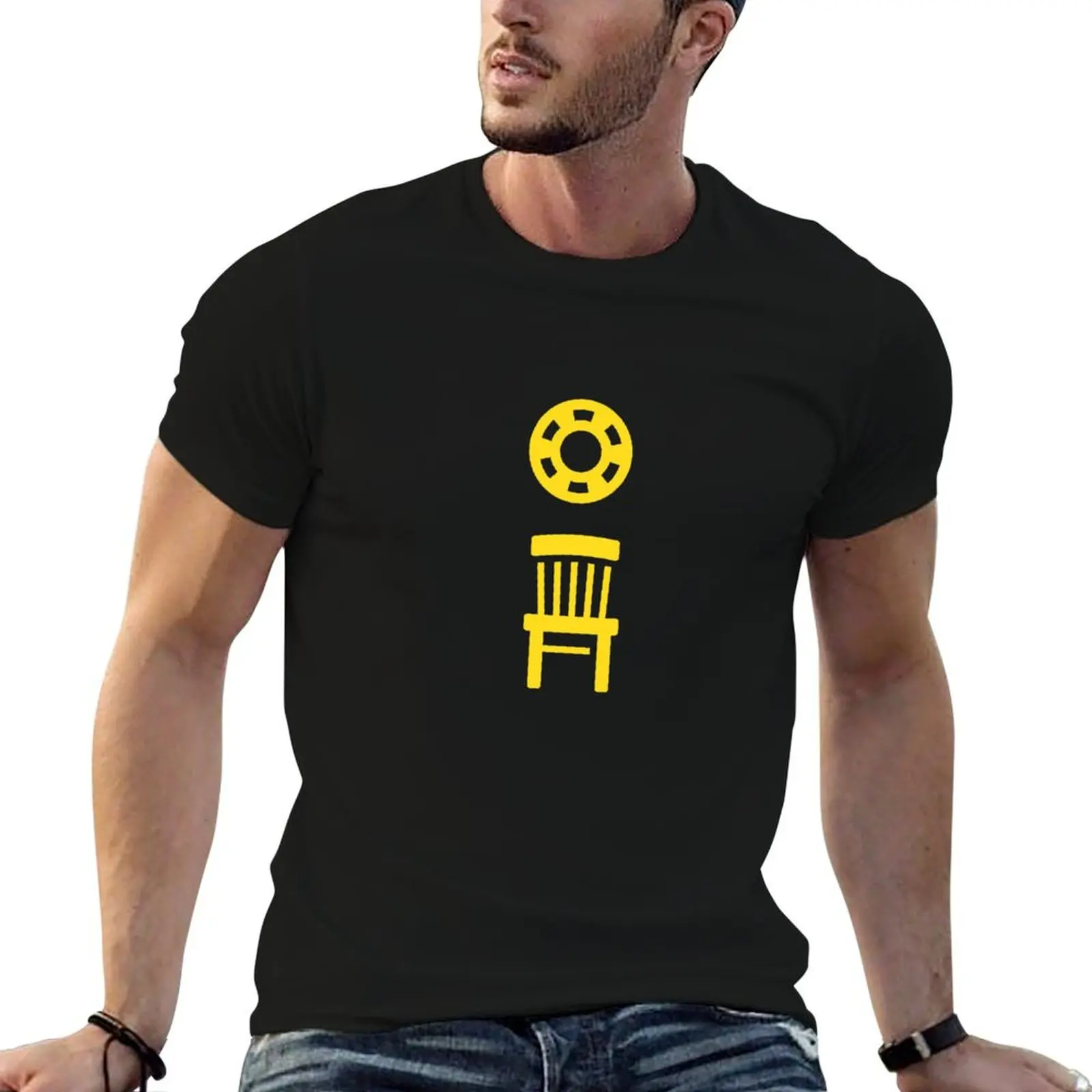 Camiseta Chipa and a chair para hombre, camisetas de alta calidad, marca de lujo, camisetas gráficas para hombre