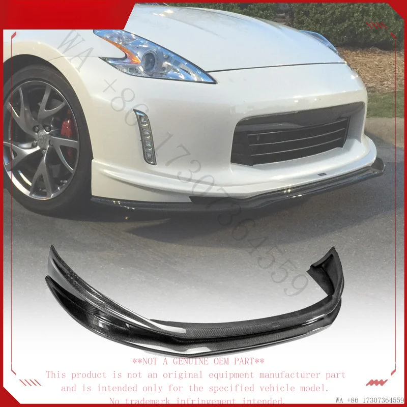 Suitable for Nissan Devil Z34 Varis carbon fiber modification parts lip spoiler 370z front splitter