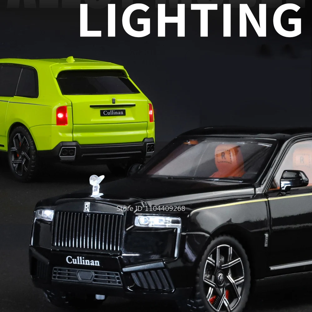 1:24 Rolls Royce Cullinan Phantom Modello di Auto Giocattolo In Lega Corpo Luce Suono Assorbimento Degli Urti Modelli di Auto Sportive Collezione Ragazzi Regali