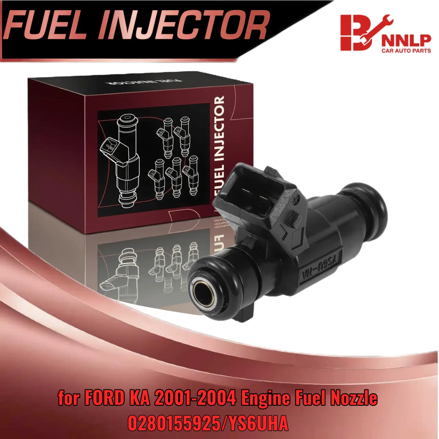 

Fuel Injector for Ford Ka 2001 2002 2003 2004 Engine Replaces OEM Part Number 0280155925 YS6UHA