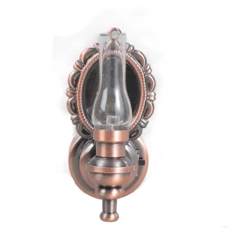 

LED Illuminated Dollhouses Wall Fixture With Glass Shade Easy Installation For Miniature Room Decorations L8RB