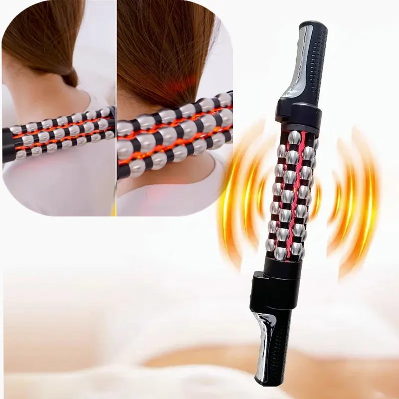 

Heated Massage Rollor with Red Light Electric Rotating Body Massager For Weight Loss Muscle Relaxation Anti Cellulite Home Use