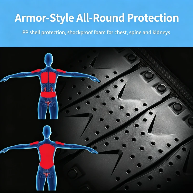 Children Vest Armor Full Body Protector Motocross Armor Jacket Chest Spine Protection Gear Elbow Shoulder Knee Guard view 2