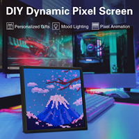 Bluetooth LED Pixel Screen - DIY Dynamic Display, Holiday Gift Table Setup Decor, Multifunctional Pixel Photo Frame For Home Roo