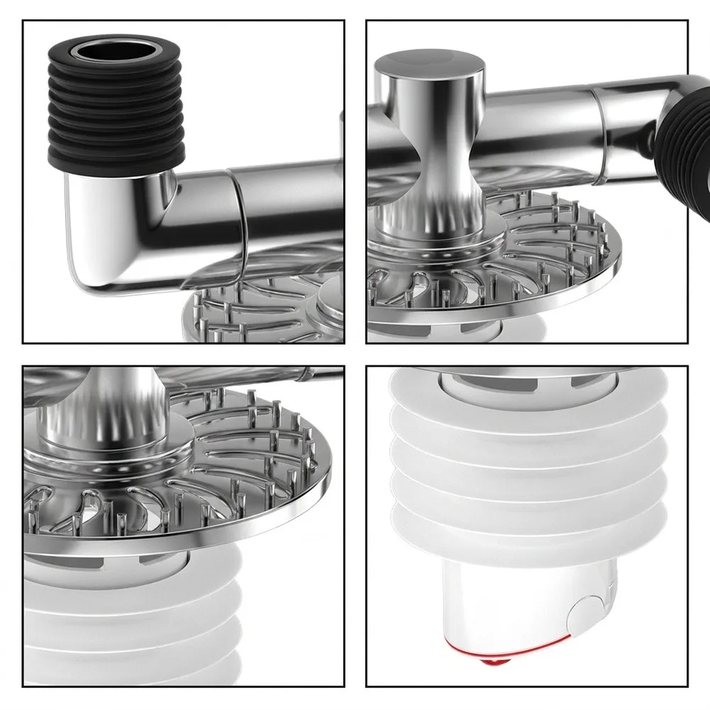 Washing Machine Drain Pipe Adapter 3-Way Splitter with Anti-Backflow Waterproof Design for Flexible Installation
