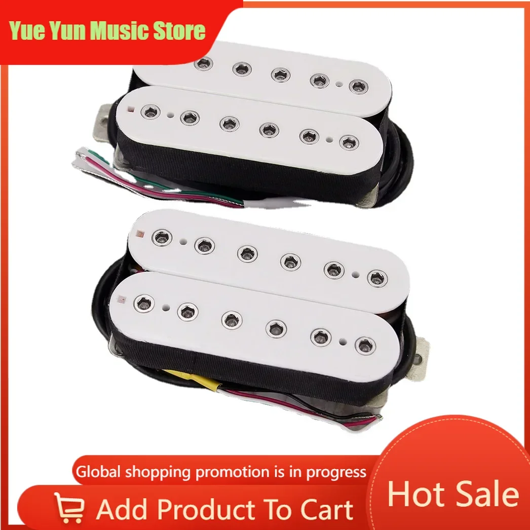 

Set of Neck+Bridge Alnico 5 Humbucker Pickup Guitar Pickup White for Electric Guitar Accessories