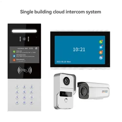 7Inch IPS Screen Tuya APP POE Wire WIFI IP Doorbell Rifd Card Access Control Video Door Phone Intercom Visual Doorviewer