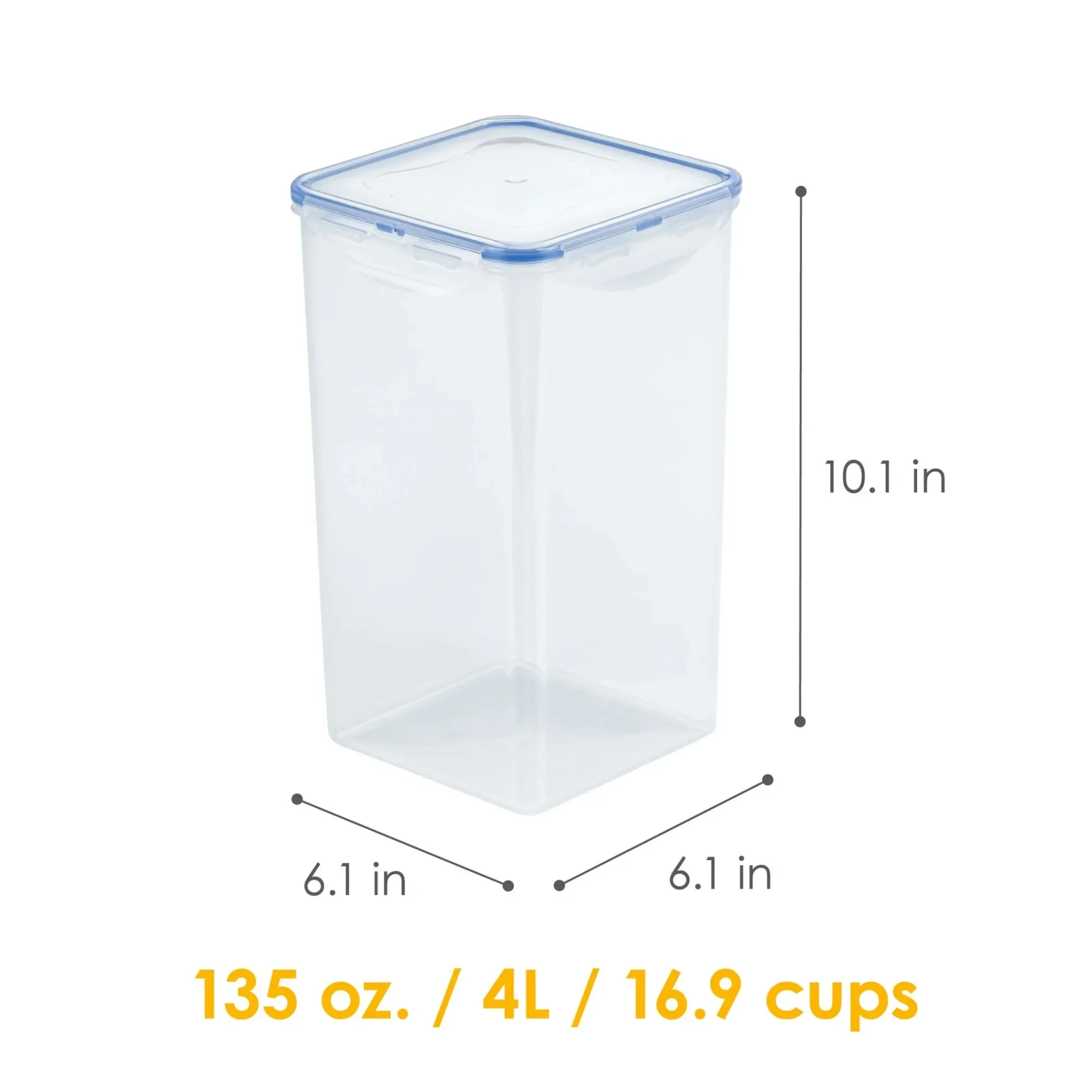 LocknLock Contenedor Cuadrado de Almacenamiento de Alimentos para Despensova 16,9 Tazas