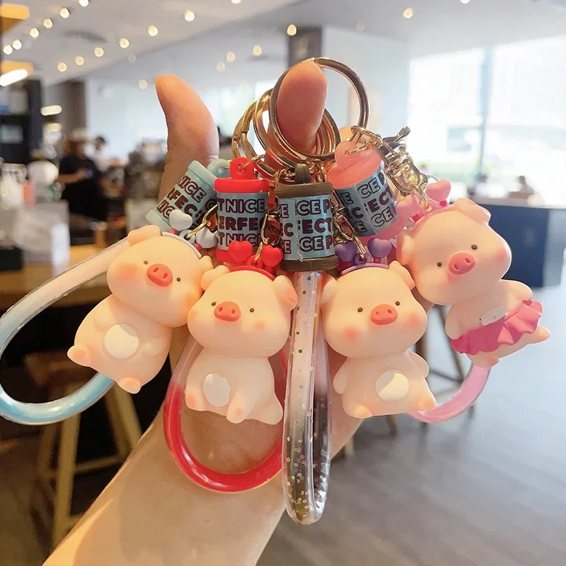 Cute Cartoon Pig Keychain Doll Bag Pendant Wholesale Special Gifts for Kids Friends Accessories Key Holder Tag