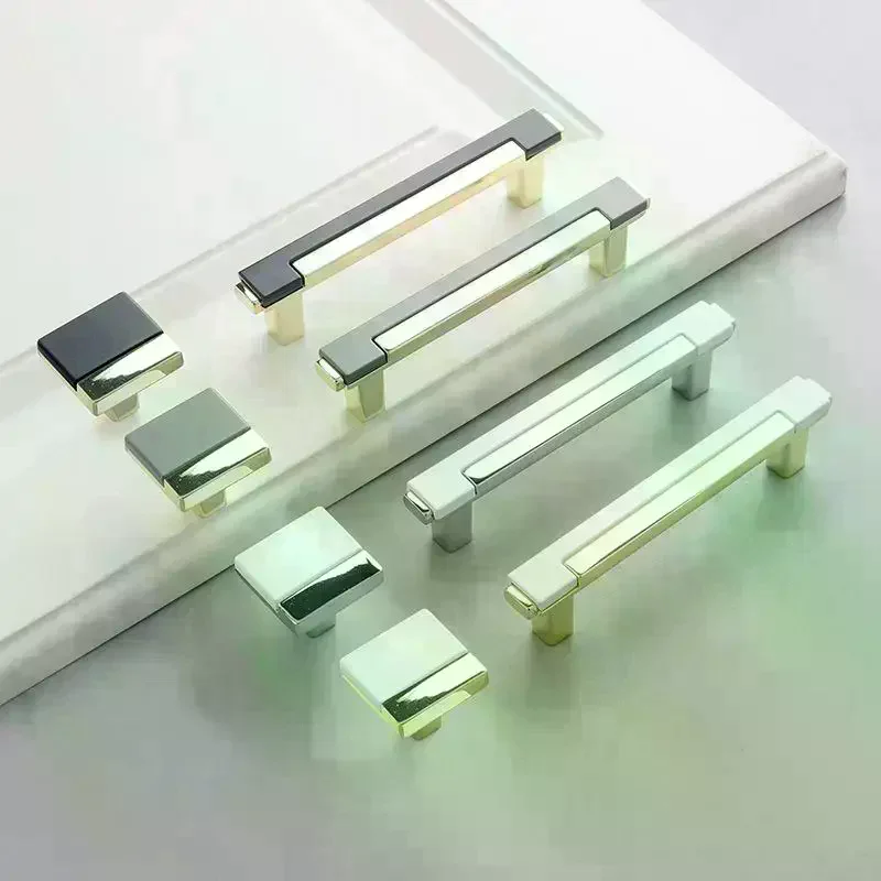 1Pcs Kitchen Parts Single Hole Knob Dual Color Spliced Wardrobe Cabinet Handles Storage Door Pull For Drawer Furniture Hardware