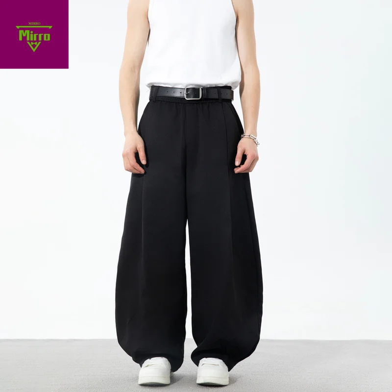 

【Mirrordust】Loose Wide Leg Casual Trousers Men's Autumn New Korean Business Style Stretch Sports Trousers