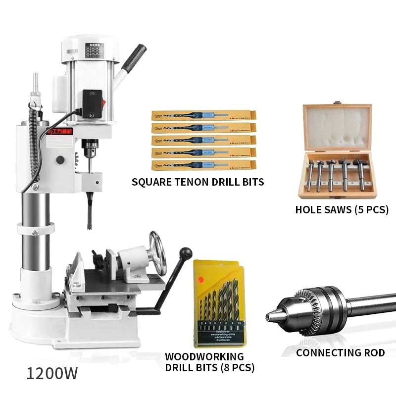 Mortise Machine, Hole/Groove Cutter, Woodworking Square Hole Driller, Bench Drill, Small Home-Use Square Mortise(Customized)