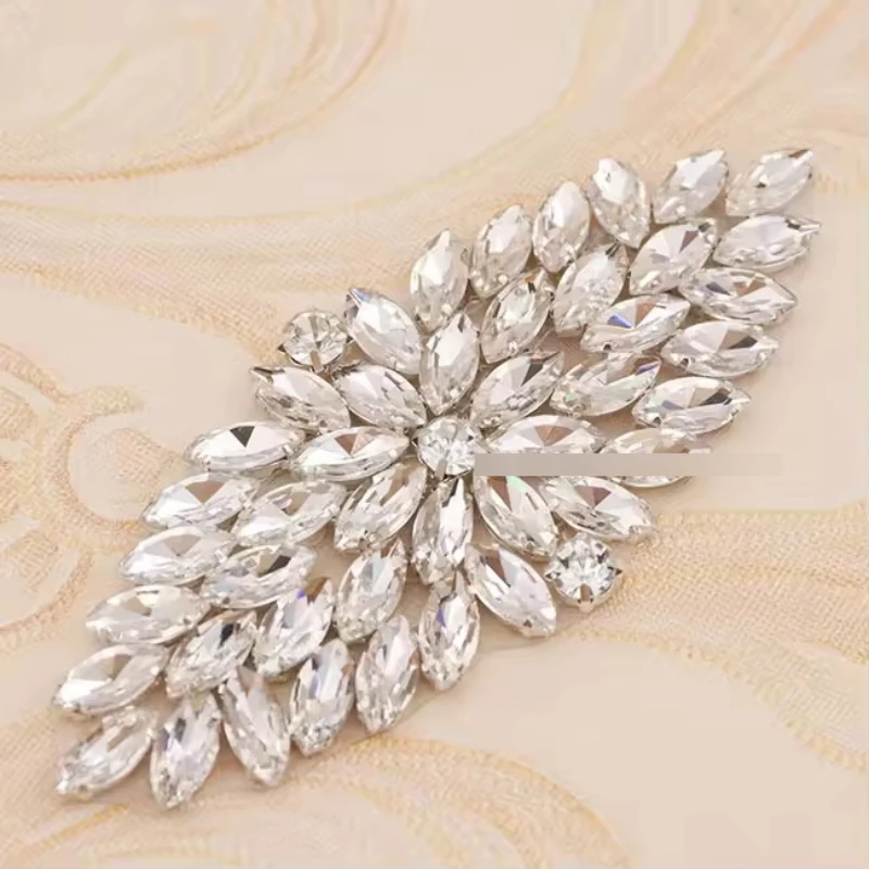 

Rhinestone Appliques for Jewelry & Clothing Accessories, Alloy Self-Adhesive Heat Transfer Embellishments DIY Patches