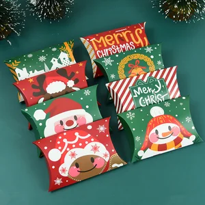 24/12 PCS Natal Pillow Form Sweet Box Merry Christmas Paper Kraft Hộp quà tặng Favours Chúc mừng năm mới NAVIDAD 2024 8 Hộp các tông bán hàng chính cho bánh - №7