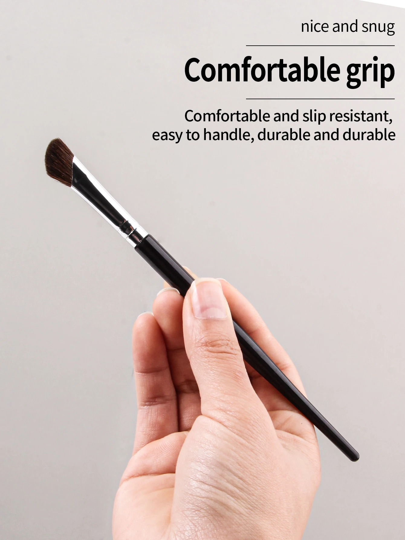 Single eye shadow brush ultra-thin sickle diagonal makeup brush horizontal silkworm brush eyebrow brush