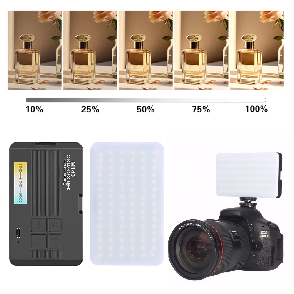 

Светодиодный светильник для камеры 2700-6500K RGB Video Light Перезаряжаемый светильник для фотосъемки Портативная световая панель для фотографии
