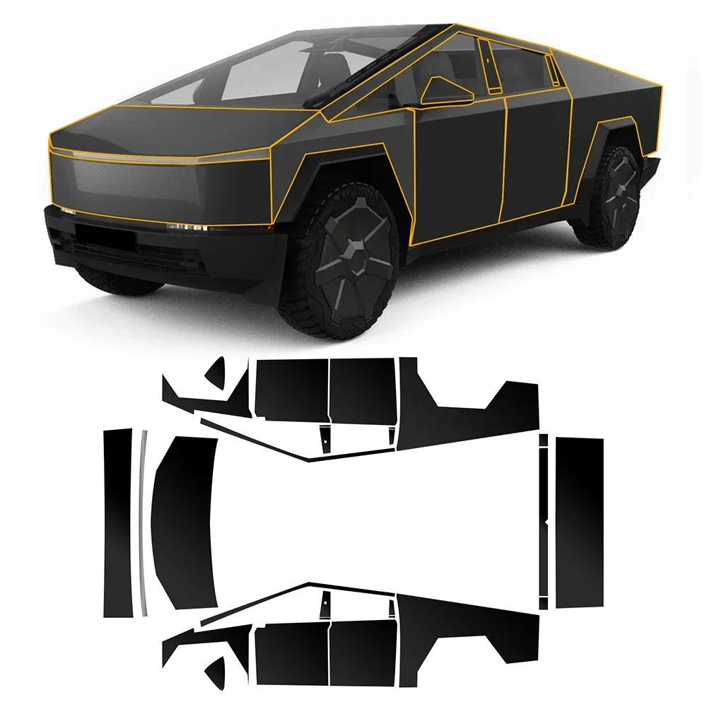 

Black Glossy Matte Car Paint Protection Film for Tesla Cybertruck 2024-Up PPF Decal Kit Anti-Scratch Trim Car Accessories