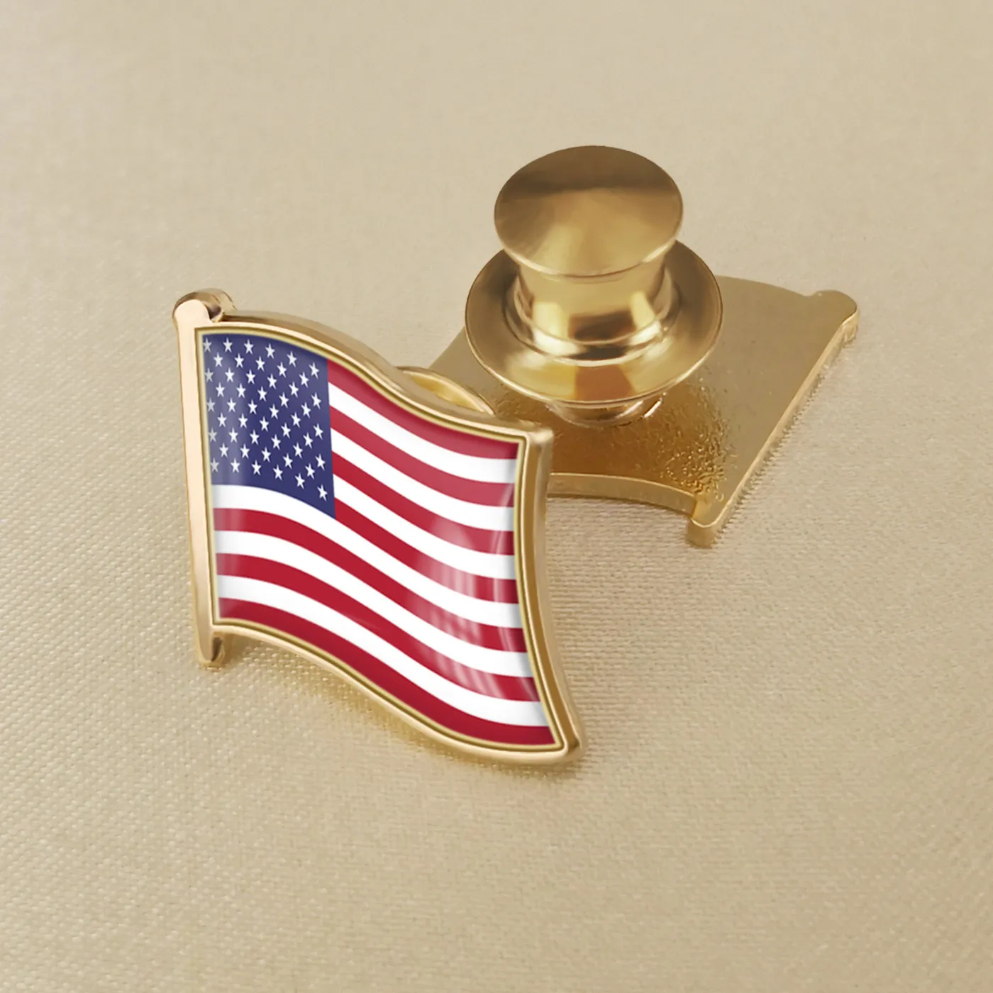 United States Of America Flag Badges USAMetal Enamel Craft Lapel Pins Custom National Flags Emblem Badges Brooches