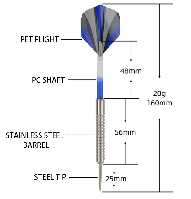 PENPEN 20g Darts Needle Set Rigid Dartboard Paper Target Marker Darts Needle Set Stainless Steel Darts